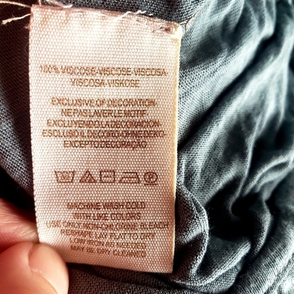 NWT Free People Sage Green Off The Shoulder Top Women's Small S Boho Bohemian - Picture 8 of 8